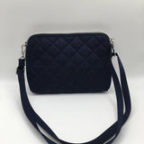 double zip quilted crossbody