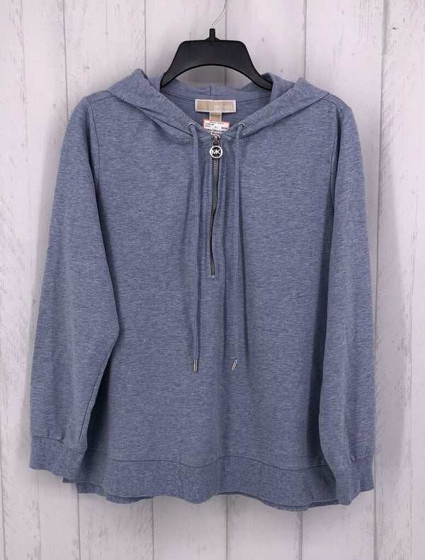 L Half zip l/s hooded pullover