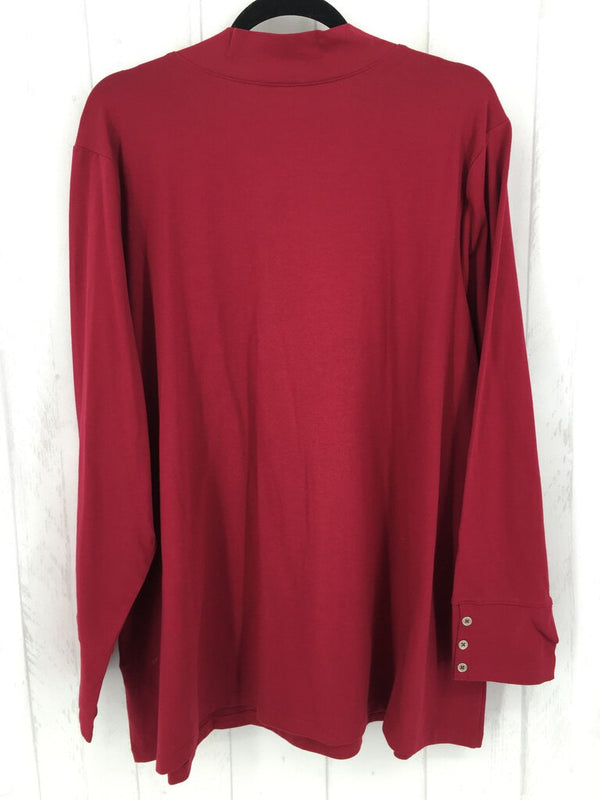 3X Mock-neck l/s top