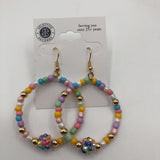 Beaded hoop earings