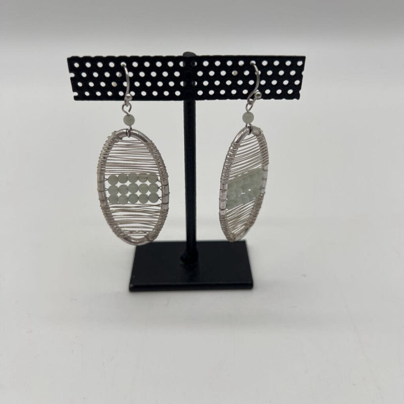 Silver and beaded earrings