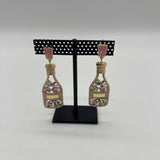 Champagne bottle earrings