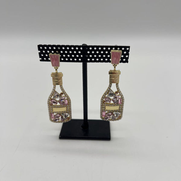 Champagne bottle earrings