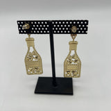 Champagne bottle earrings