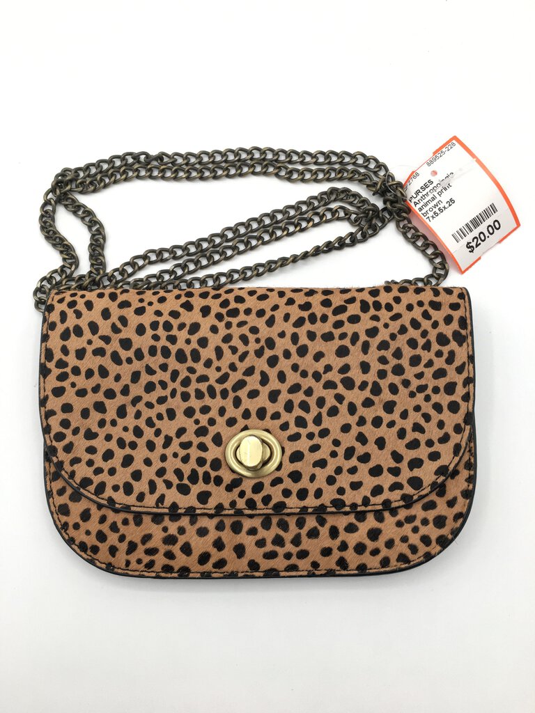 animal print turnlock crossbody