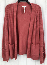 S Chunky knit open front cardigan