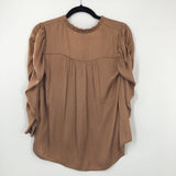 XS Silky tie front l/s top