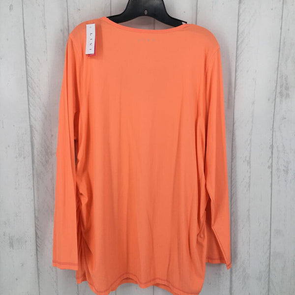 R59 22/24 Gathered side ribbed l/s top