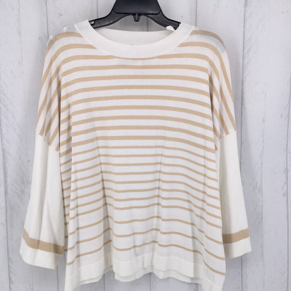 R48 M/L Striped 3/4 slv sweater