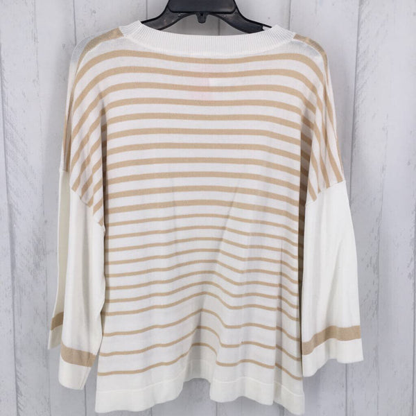 R48 M/L Striped 3/4 slv sweater