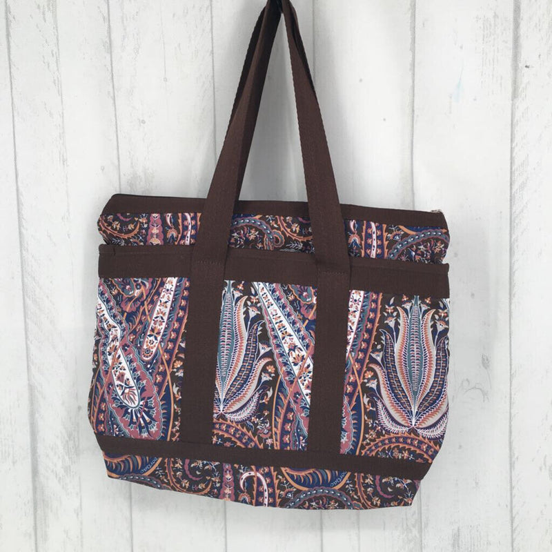 Paisley print nylon shoulder bag