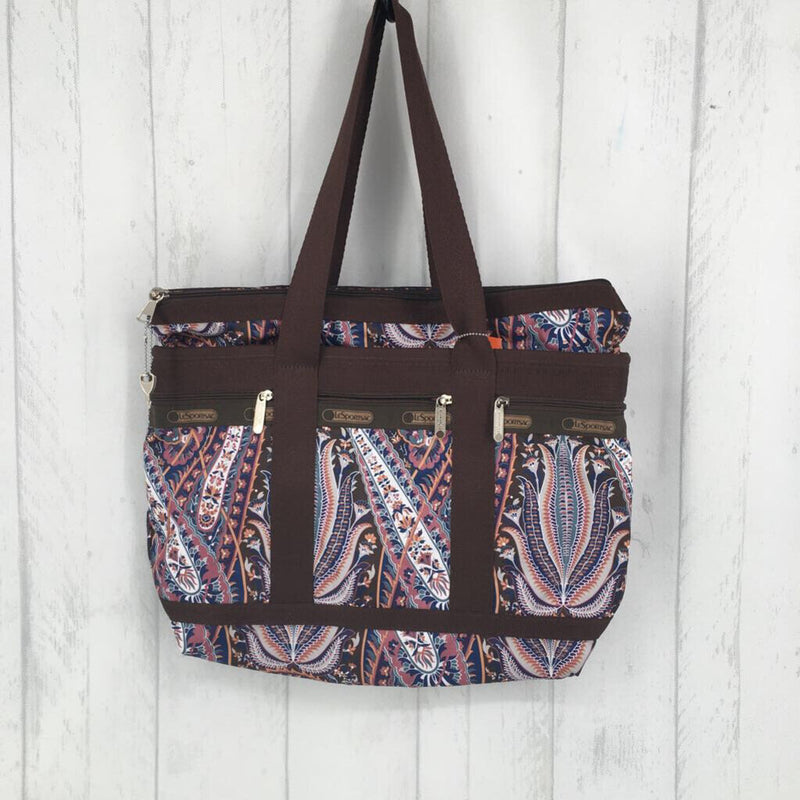 Paisley print nylon shoulder bag