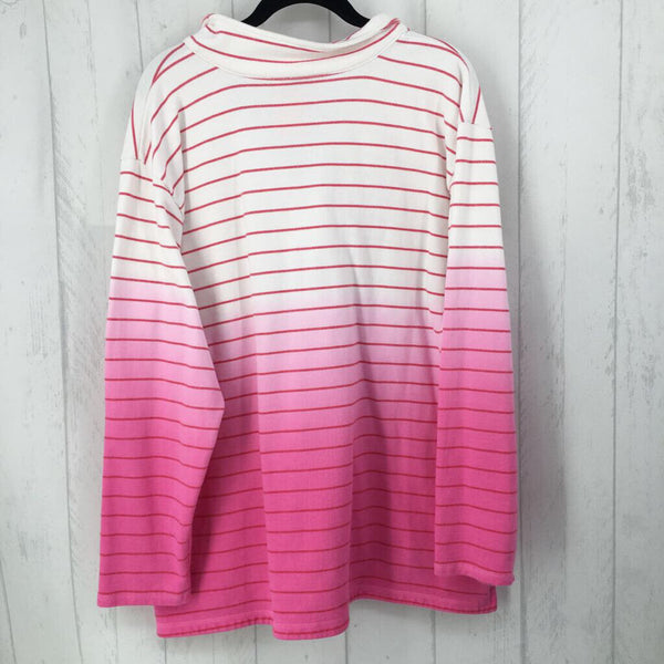 2x l/s ombre stripe quarter zip