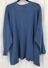 R2095 1 A-line bateau neck sweater -100% cashmere