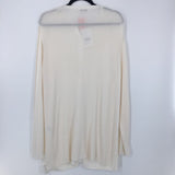 R798 3X Ribbed button down long cardigan