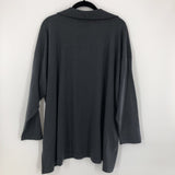 R1795-O/S Cross over v-neck sweater with collar