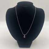 925 Purple stone necklace and earring set