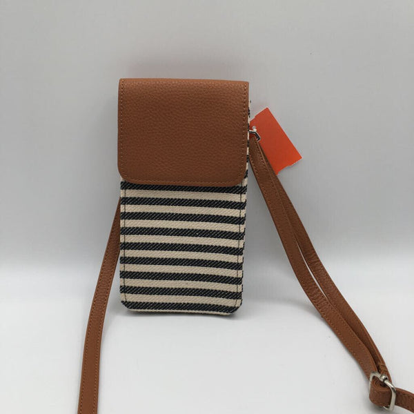 stripe phone crossbody