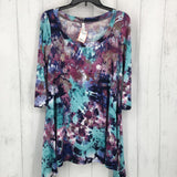 L Tie-dye 3/4 slv tunic