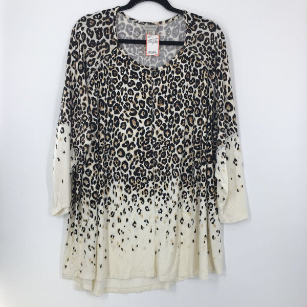 3X Animal print l/s top