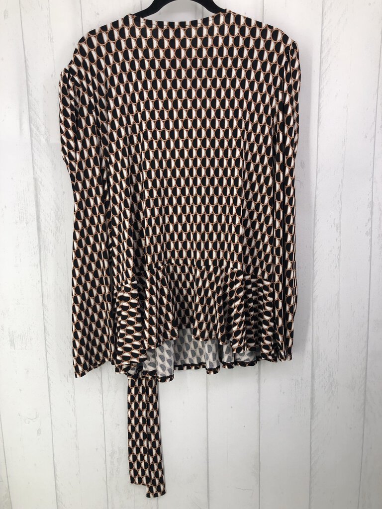 4X Printed crossover side tie l/s top