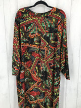 2XP Printed button front tab slv dress