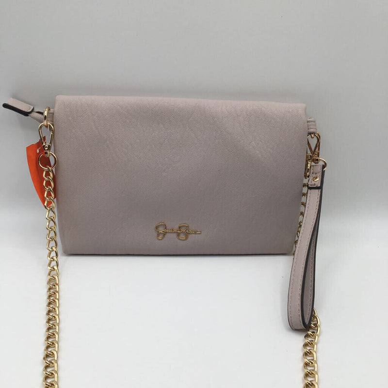 Front flap gold chain crossbody/wristlet