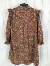 XL Corduroy flo print l/s dress