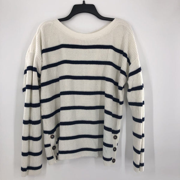 XL Striped bateau neck sweater