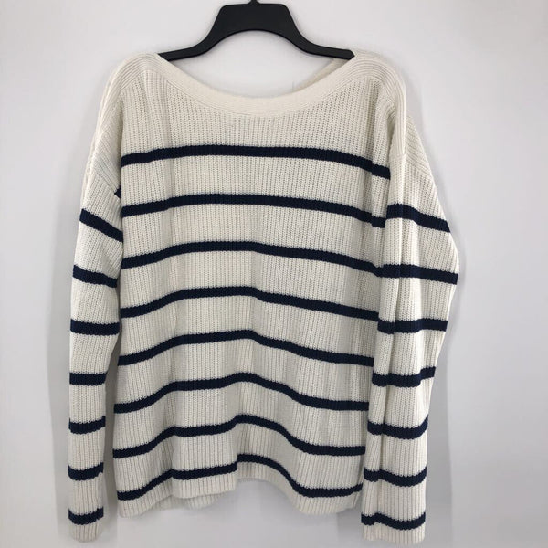 XL Striped bateau neck sweater