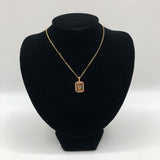 Pave heart necklace 10"