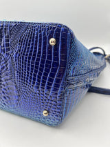 Croc embossed shoulder bag