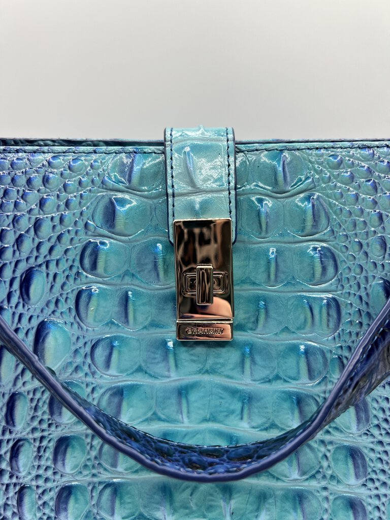 Croc embossed shoulder bag