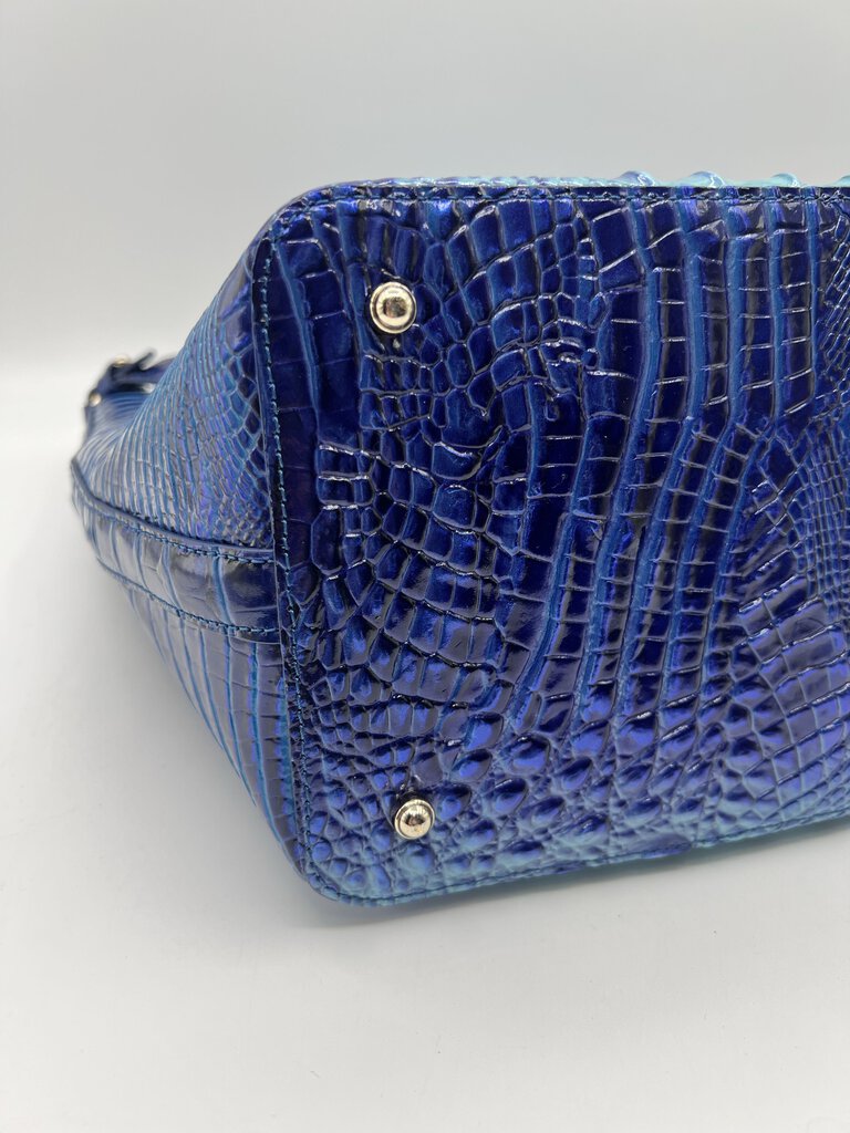 Croc embossed shoulder bag