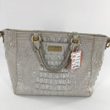 Croc embossed satchel