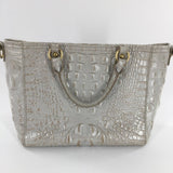 Croc embossed satchel