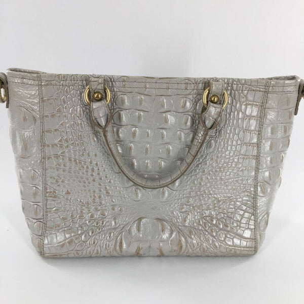 Croc embossed satchel