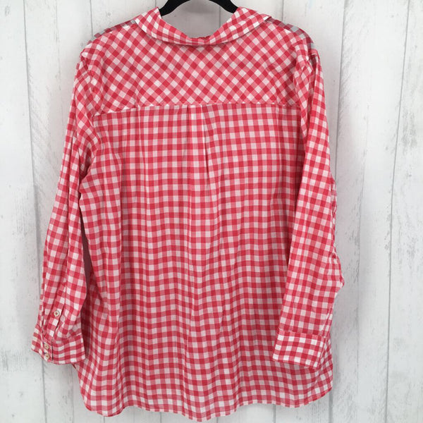 2x l/s check button shirt