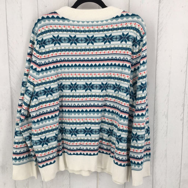 2x snowflake pullover sweater