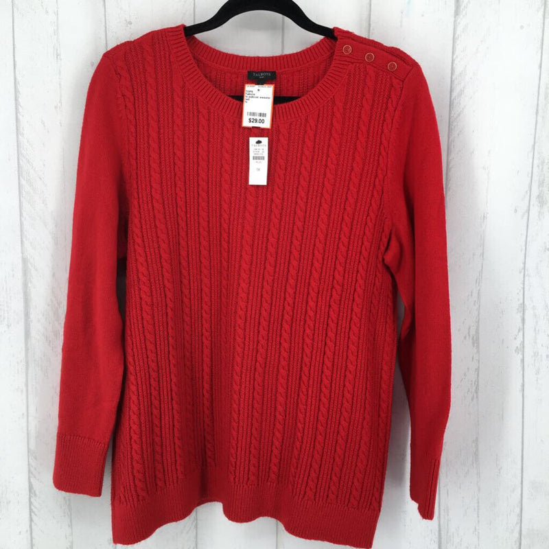 1x pullover sweater w/ button detail