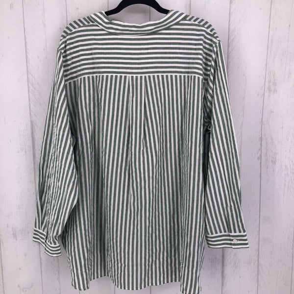 3x l/s stripe button shirt