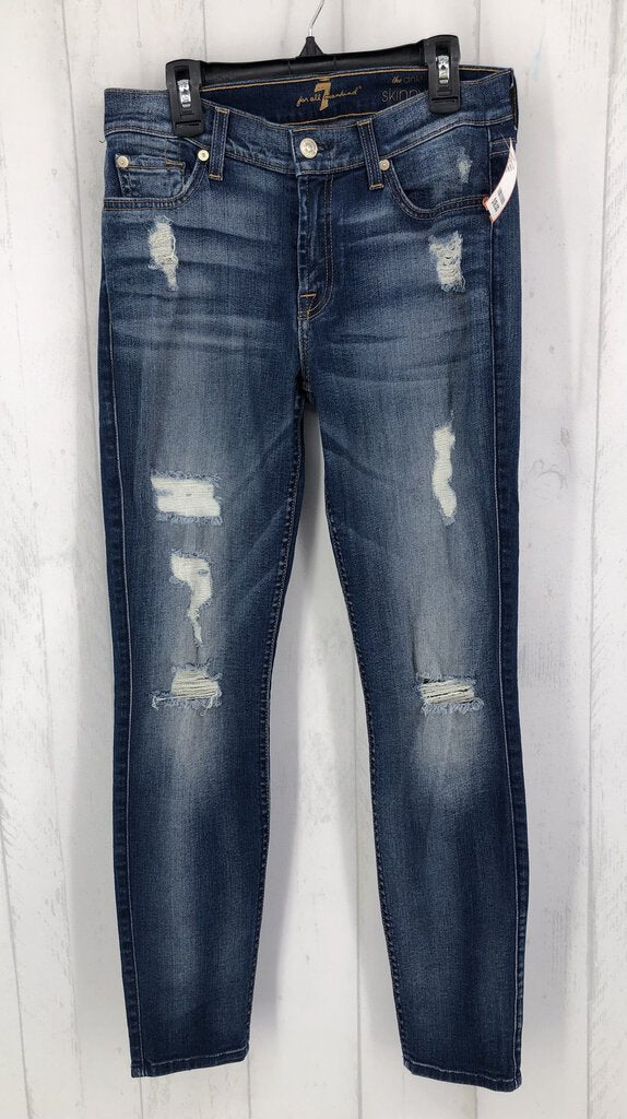 27 skinny distressed jeans