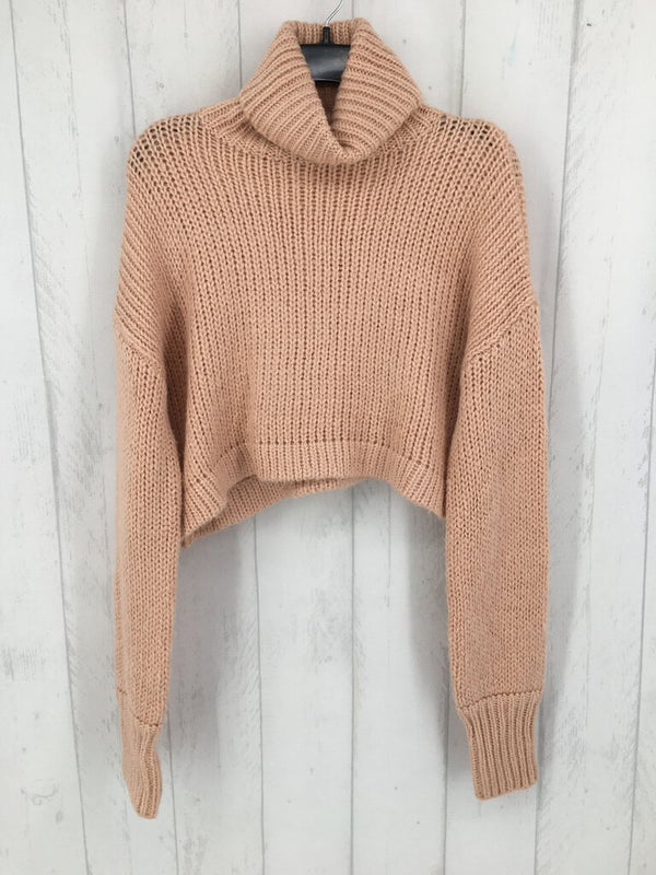 S t-neck crop sweater