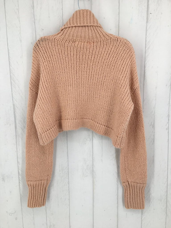 S t-neck crop sweater