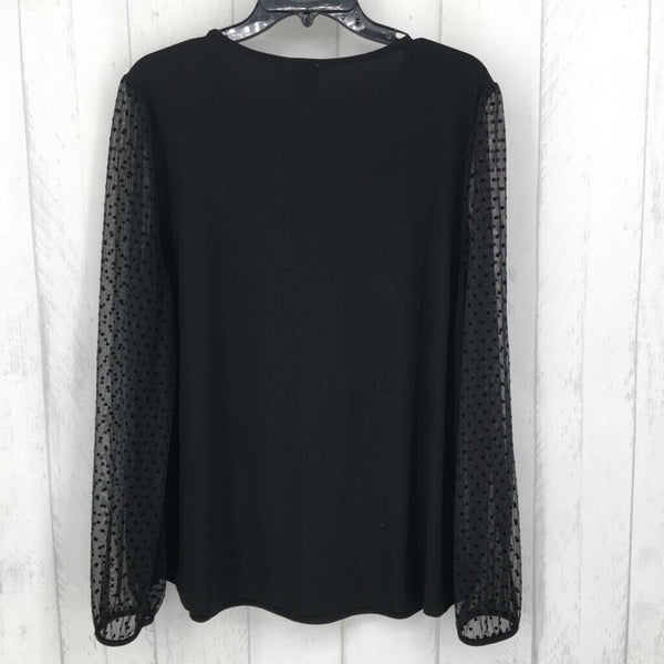 XL Lace slv top l/s