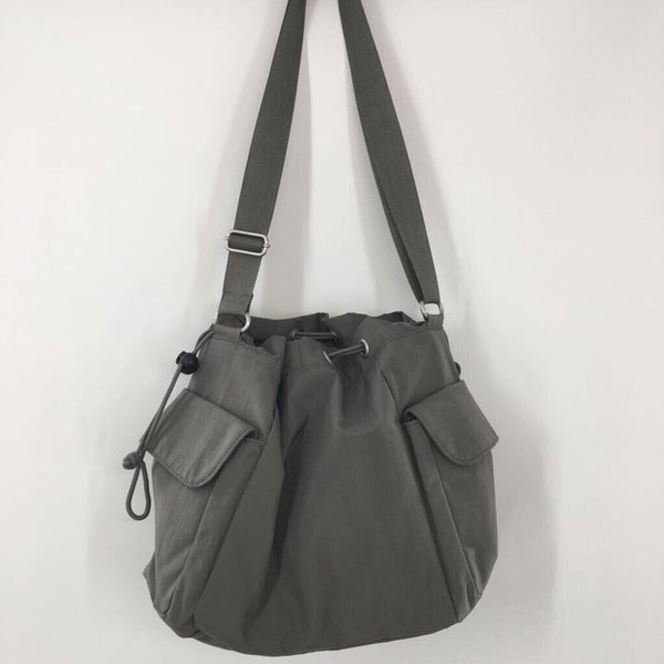 Nylon cinched top crossbody