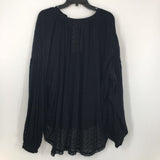 L Eyelet button down l/s top