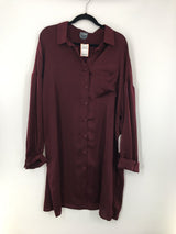 2X Button down l/s shirtdress