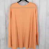 1X Waffle knit grommet l/s top