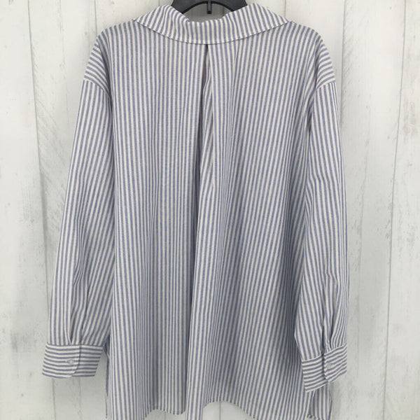 XL Striped button down l/s top